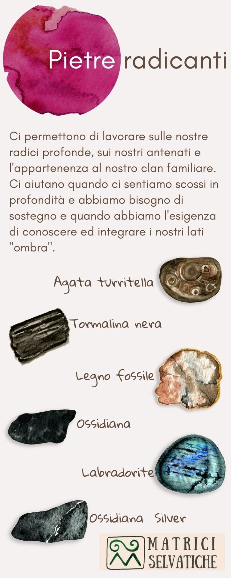 le èpietre e i cristalli per il radicamento